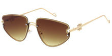 5342 Women's Large Metal Vintage Inspired Geometrical Frame