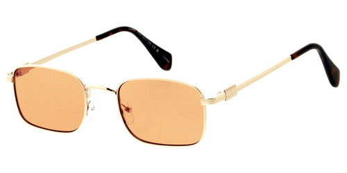 5372COL Unisex Metal Small Vintage Inspired Rectangle Frame w/ Color Lens