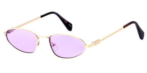 5376COL Unisex Medium Metal Vintage Inspired Oblong Frame w/ Color Lens
