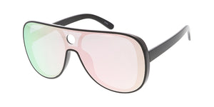 7413RV Plastic Large Shield Aviator Frame w/ Color Mirror Lens