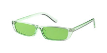 7559CRY/COL Women's Plastic Small 90s Retro Rectangular Crystal Color Frame w/ Color Lens