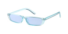 7559CRY/COL Women's Plastic Small 90s Retro Rectangular Crystal Color Frame w/ Color Lens