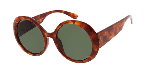 7681 Women's Plastic Large Rounded Vintage Inspired Frame