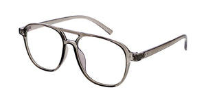 80178BLF/CLR Women's Plastic Large Aviator Frame Blue Light Filtering Computer Glasses