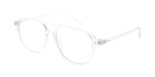 80178BLF/CLR Women's Plastic Large Aviator Frame Blue Light Filtering Computer Glasses