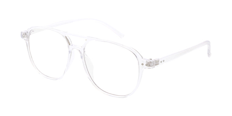 80178BLF/CLR Women's Plastic Large Aviator Frame Blue Light Filtering Computer Glasses