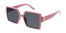 80216 Women's Plastic Large Square Frame w/ Metal Accent on Temple