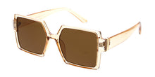80216 Women's Plastic Large Square Frame w/ Metal Accent on Temple