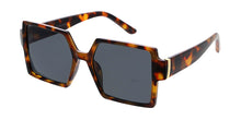 80216 Women's Plastic Large Square Frame w/ Metal Accent on Temple