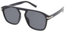 80373 Unisex Medium Plastic Aviator Bridgeless Frame w/ Metal Accent