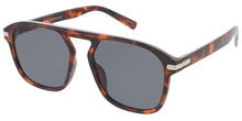 80373 Unisex Medium Plastic Aviator Bridgeless Frame w/ Metal Accent