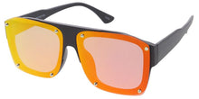 80494 Unisex Plastic Large Chunky Square Frame w/ Metal Accents