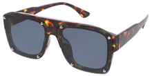 80494 Unisex Plastic Large Chunky Square Frame w/ Metal Accents