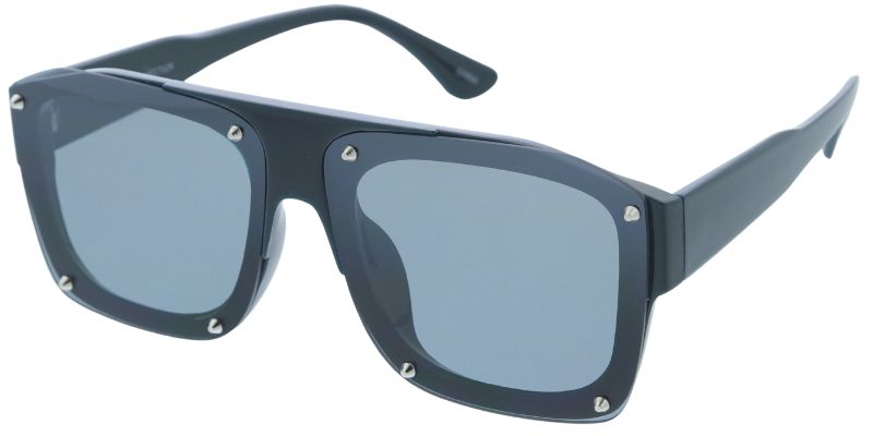 80494 Unisex Plastic Large Chunky Square Frame w/ Metal Accents