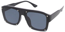 80494 Unisex Plastic Large Chunky Square Frame w/ Metal Accents