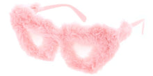 80523HRT Women's Plastic Large Heart Frame w/ Fur Trim