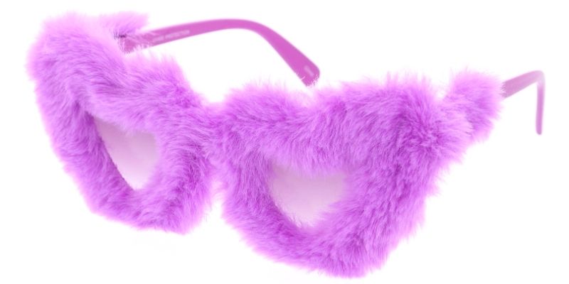 80523HRT Women's Plastic Large Heart Frame w/ Fur Trim