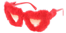 80523HRT Women's Plastic Large Heart Frame w/ Fur Trim