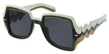 80534 Unisex Plastic Large Square Frame w/ Wavy Temple