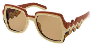 80534 Unisex Plastic Large Square Frame w/ Wavy Temple