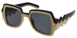 80534 Unisex Plastic Large Square Frame w/ Wavy Temple