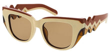 80535 Unisex Plastic Large Cat Eye Frame w/ Wavy Temple