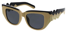 80535 Unisex Plastic Large Cat Eye Frame w/ Wavy Temple