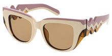 80535 Unisex Plastic Large Cat Eye Frame w/ Wavy Temple
