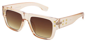 80551 Unisex Plastic Large Square  Frame w/ Metal Temple Accent