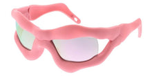 80553REV Unisex Plastic Large Monster Wrap Frame w/ Color Mirror Lens