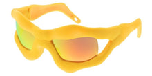 80553REV Unisex Plastic Large Monster Wrap Frame w/ Color Mirror Lens