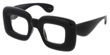 80554CLR Unisex Plastic Large Puffy Square Frame w/ Clear Lens