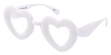 80557HRT/CLR Unisex Plastic Large Puffy Heart Frame w/ Clear Lens