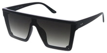 80566 Unisex Plastic Large Flat Top Shield Black Frame