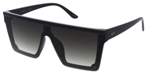 80566 Unisex Plastic Large Flat Top Shield Black Frame