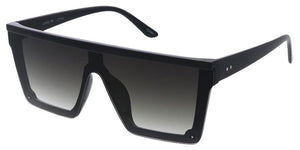 80566 Unisex Plastic Large Flat Top Shield Black Frame