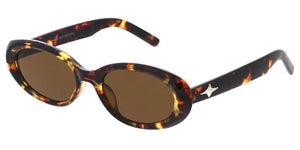 80581 Unisex Plastic Medium Oblong Frame w/ Metal Accent on Temple