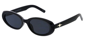 80581 Unisex Plastic Medium Oblong Frame w/ Metal Accent on Temple