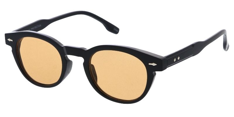 80601 Unisex Plastic Medium Round Hipster Frame w/ Metal Details