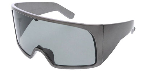 80606  Women's Plastic Oversized Rectangular Futuristic Shield Frame