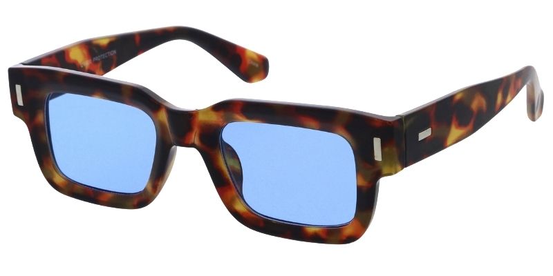 80610 Unisex Plastic Medium Square Thick Chunky Frame w/ Metal Details
