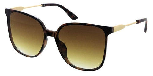 80632 Women's Large Plastic Square Hipster Frame w/ Metal Temple