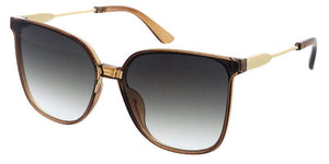 80632 Women's Large Plastic Square Hipster Frame w/ Metal Temple