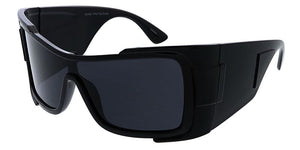 80636 Women's Plastic Large Rectangular Futuristic Shield Frame