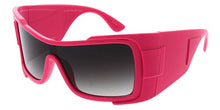 80636 Women's Plastic Large Rectangular Futuristic Shield Frame