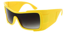 80636 Women's Plastic Large Rectangular Futuristic Shield Frame