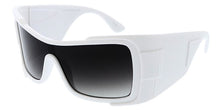80636 Women's Plastic Large Rectangular Futuristic Shield Frame