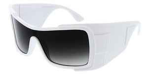 80636 Women's Plastic Large Rectangular Futuristic Shield Frame