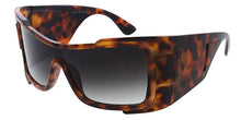 80636 Women's Plastic Large Rectangular Futuristic Shield Frame