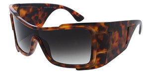 80636 Women's Plastic Large Rectangular Futuristic Shield Frame